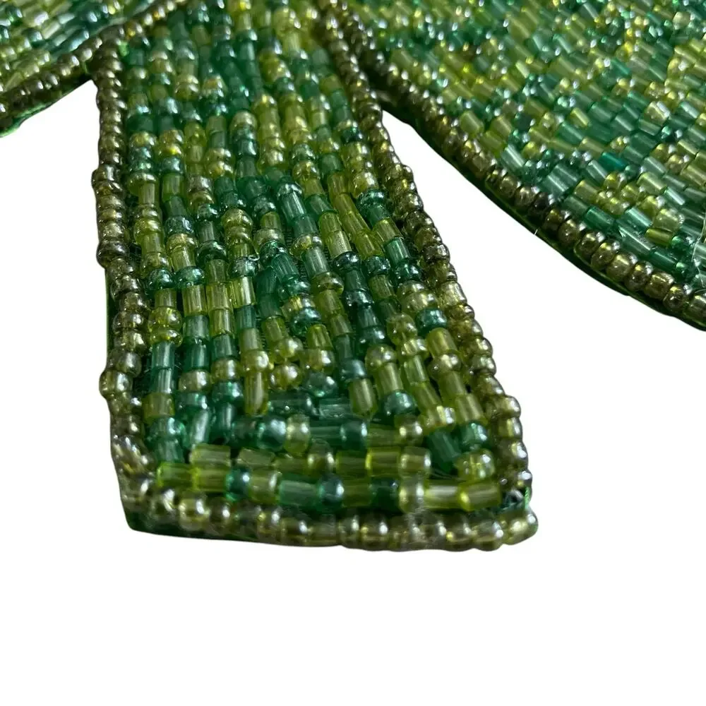 Storehouse Green Beaded St. Patrick’s Shamrock Placemat Charger 15in New